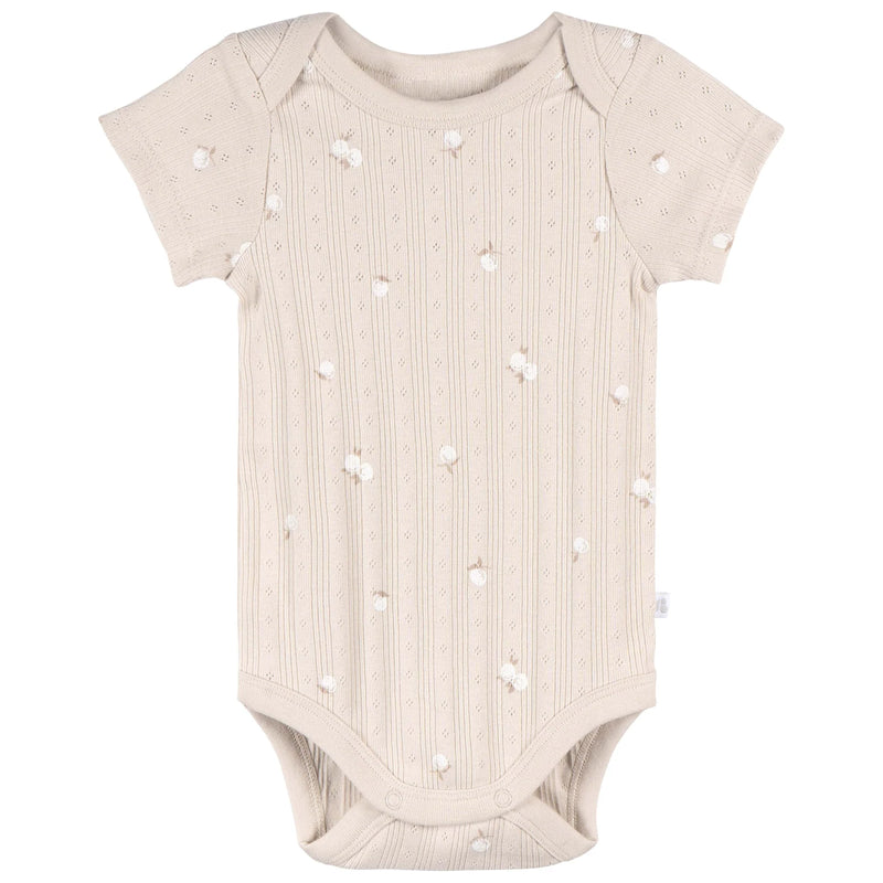 Just Born Neutral 3-Pack Kimono Bodysuits - TAN