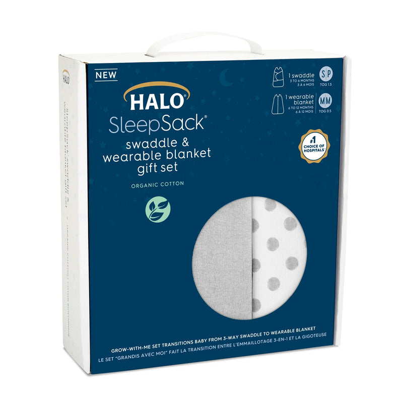 HALO - 100% organic cotton 2pc gift set sleepsack swaddle & sleepsack