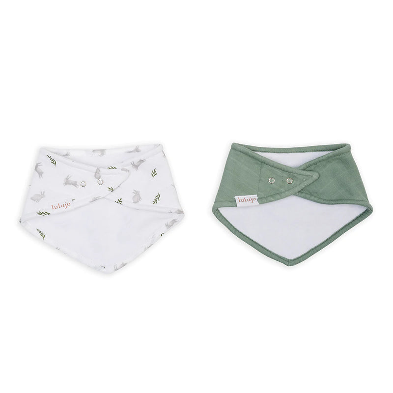 Lot de 2 bavoirs bandanas Lulujo