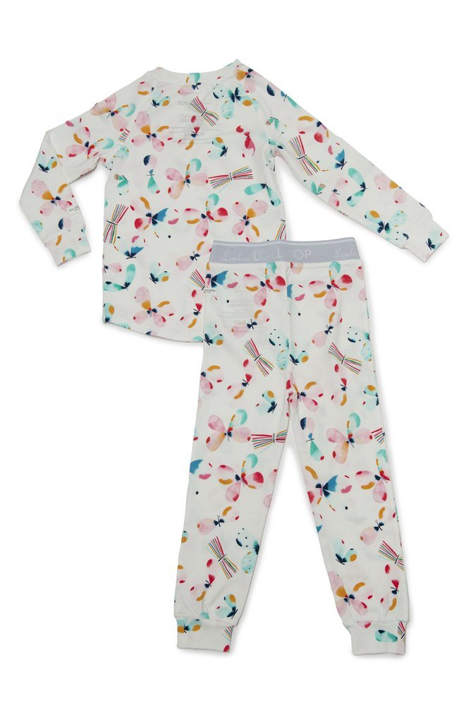 LOULOU LOLLIPOP - 2 - Pc Pajama Set In TENCEL Butterfly