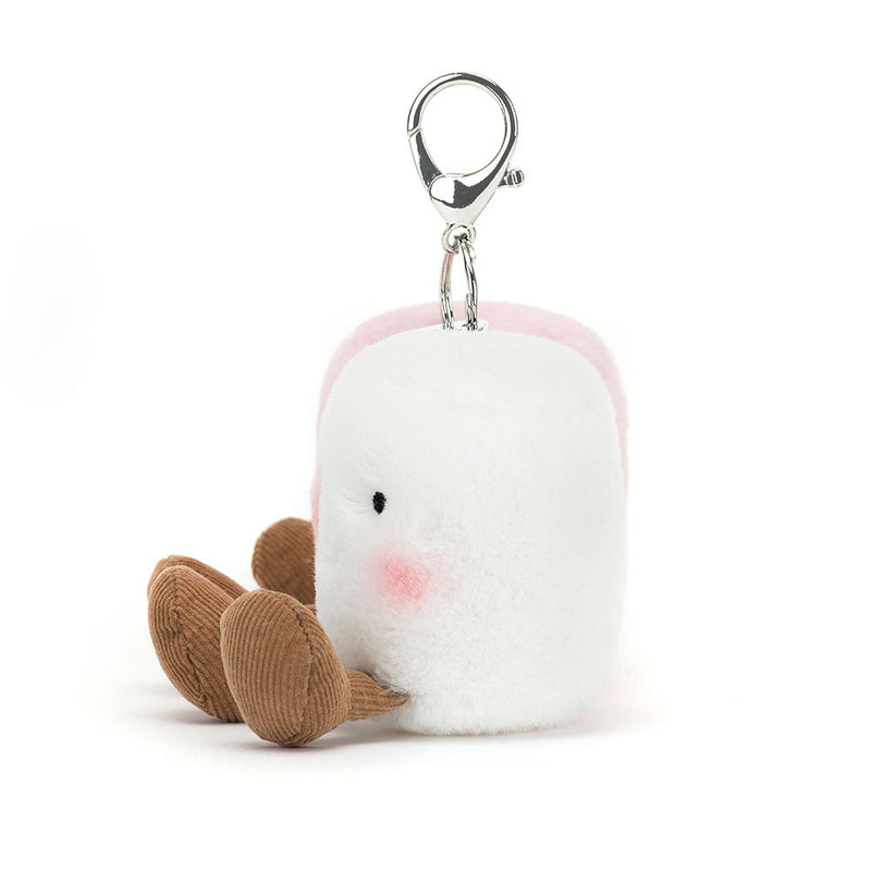 Jellycat - Charm de sac amusant en forme de paire de guimauves 