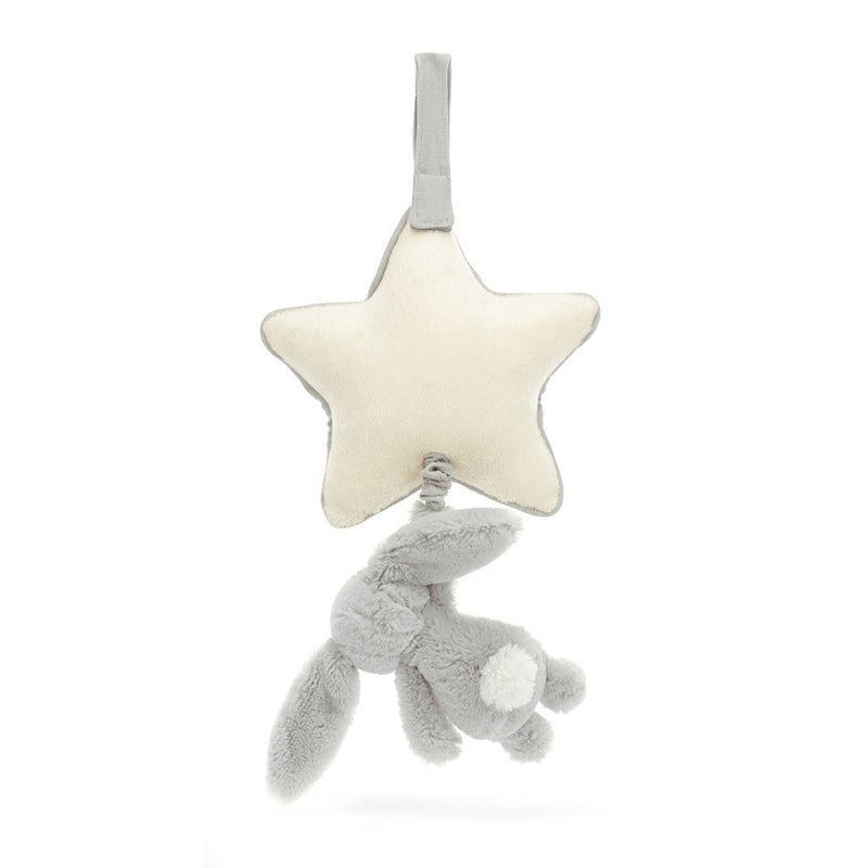 Jellycat - Lapin musical Bashful Silver Bunny 