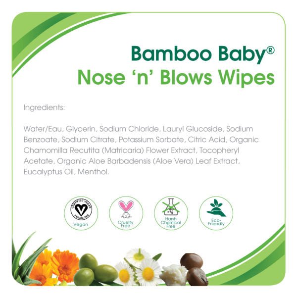 aleva NATURALS Nose ‘n’ Blows Wipes 30 count