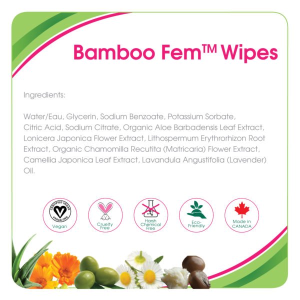 aleva NATURALS Bamboo Fem Wipes