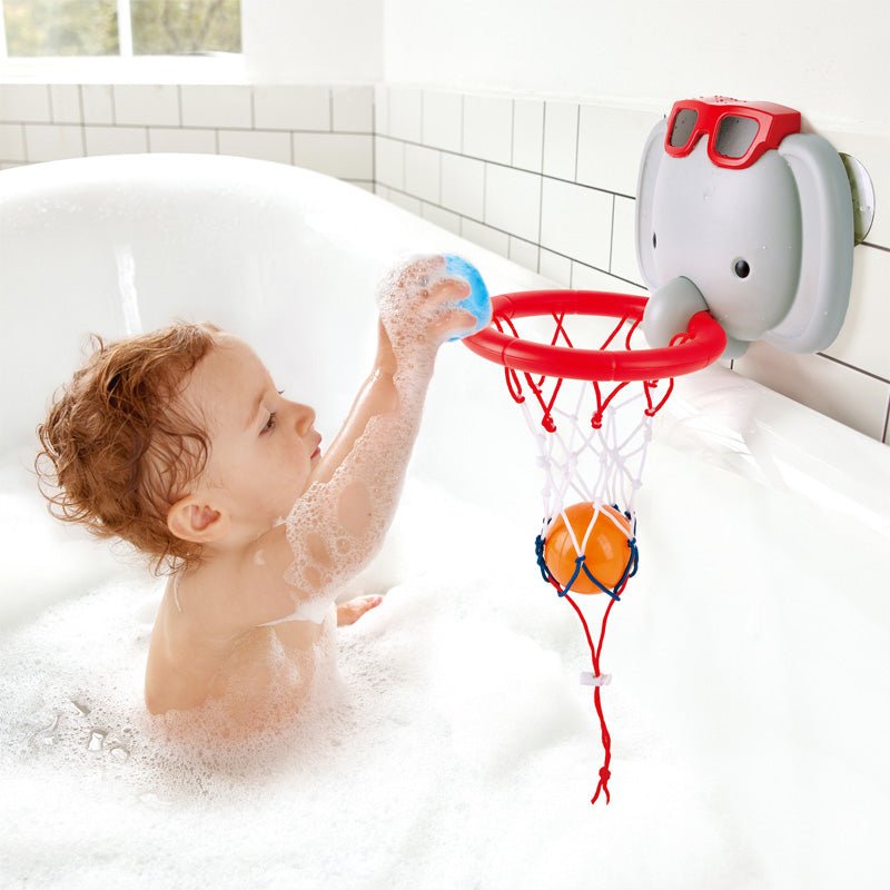 Hape - Bath Time Basket Ball Elephant Pal