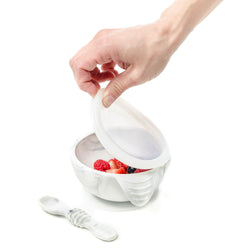 Bumkins Bumkins - Silicon First Feeding Set w/Lid & Spoon