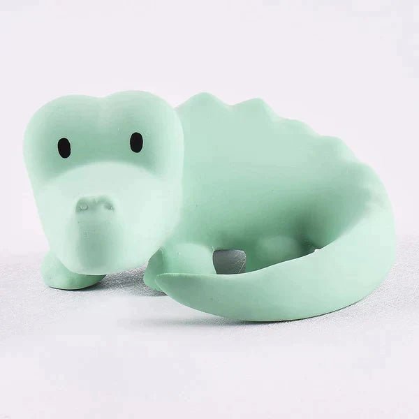 tikiri Crocodile Organic Natural Rubber Rattle Teether & Bath Toy