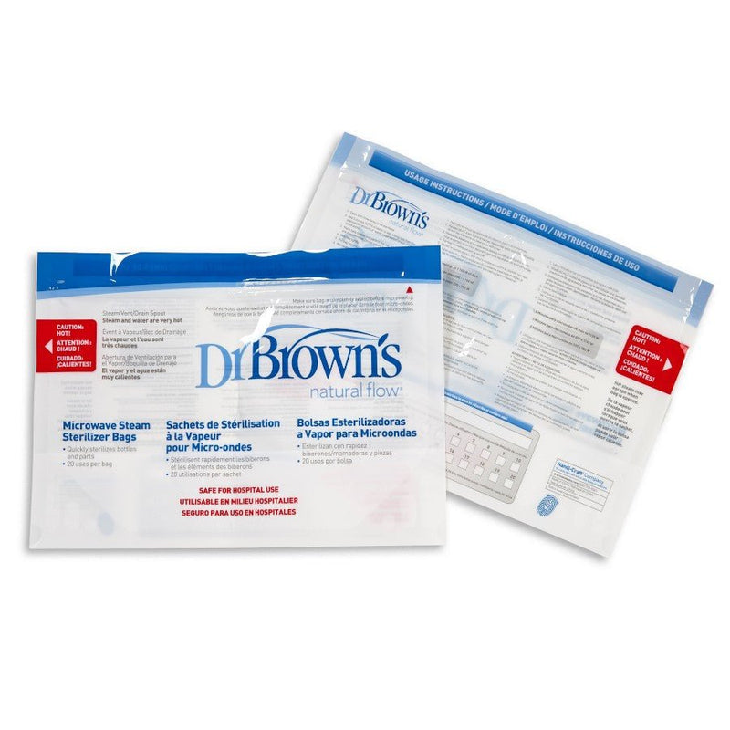 Dr. Brown’s - Microwave Steam Sterilizer Bags, 5PK