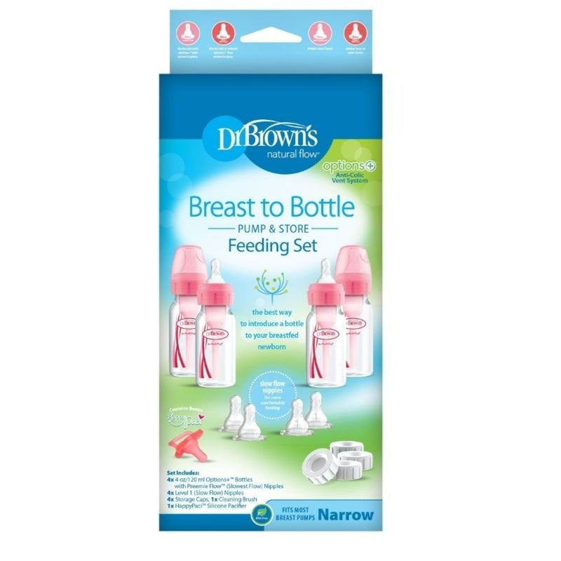 Dr. Brown’s Options + Breast to Bottle 4oz Feeding Set