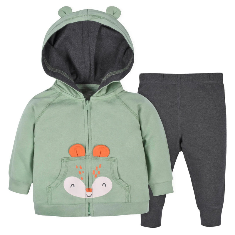 Gerber Childrenswear Fox Terry Zip 2 Pc Set