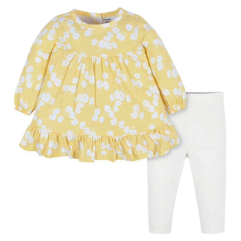 Gerber Childrenswear Golden Flowers 2 Pc Set