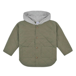 Gerber Childrenswear - Green Quilted Hooded Jacket Set