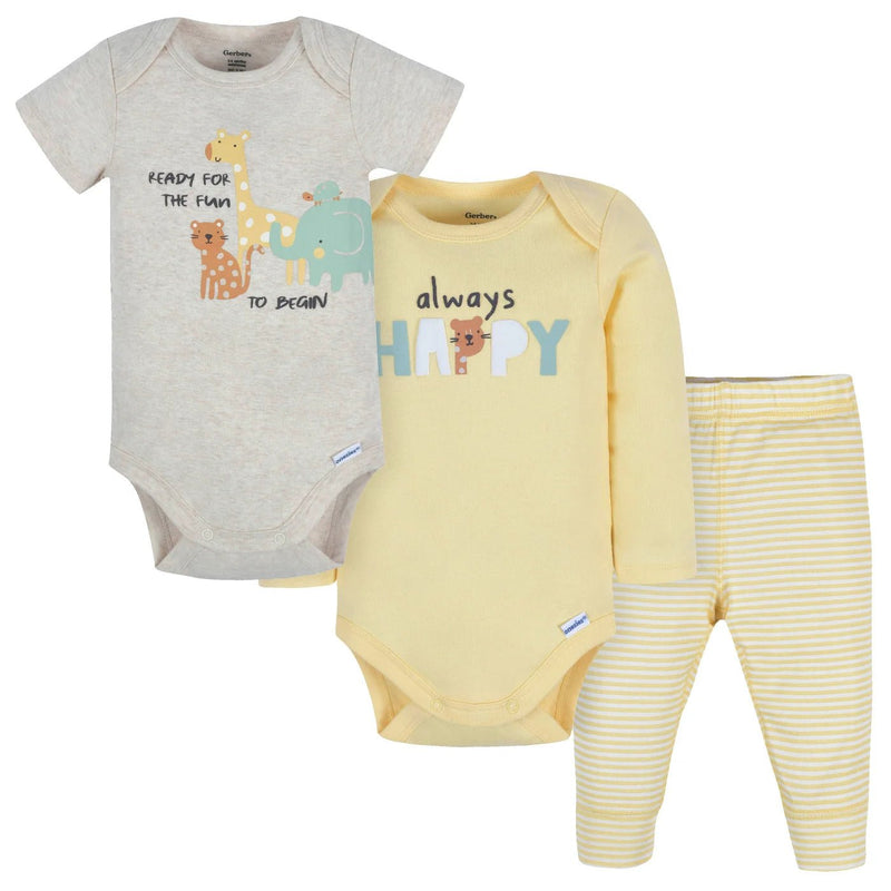 Gerber Childrenswear - Happy Safari 3 pc Set