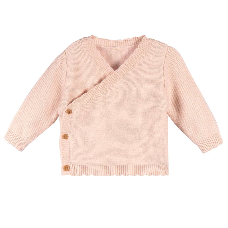 Gerber Childrenswear - Just Born 2 - Piece Scalloped Sweater - Pink