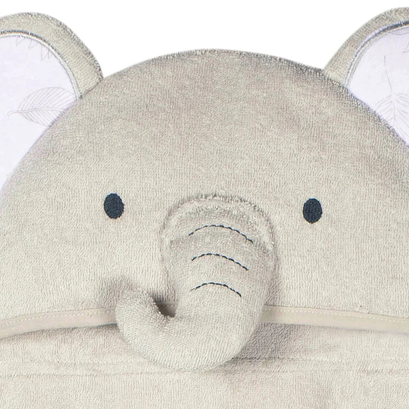 Just Born Just Born Baby Neutral Natural Leaves Elephant Bath Wrap