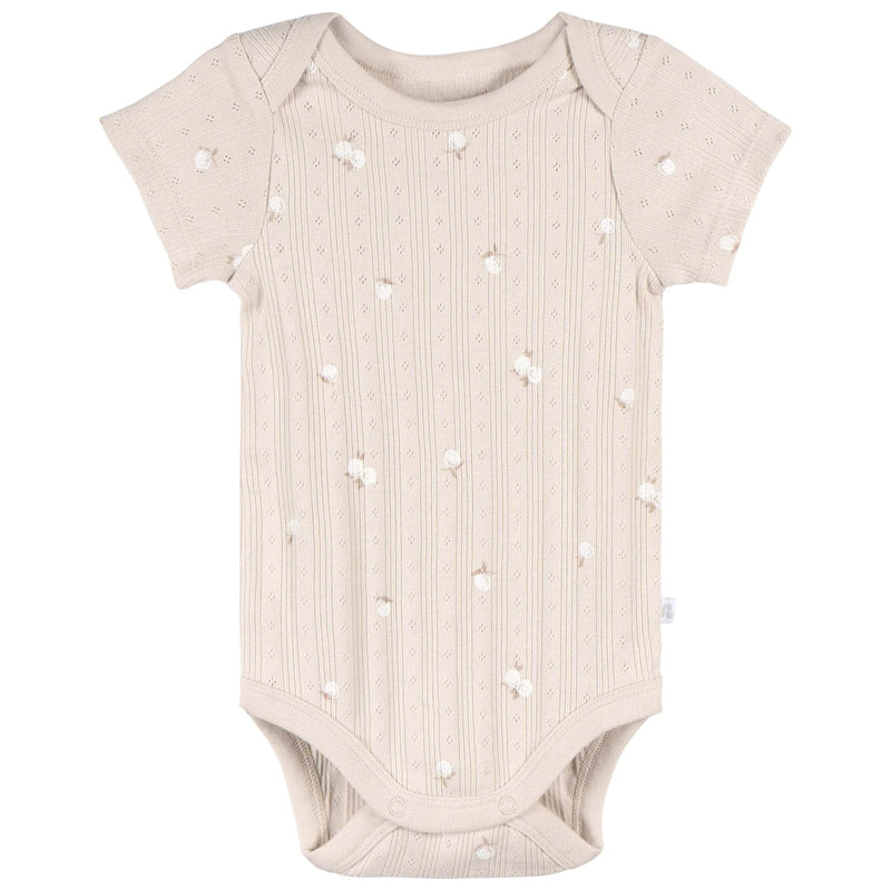 Just Born Just Born Neutral 3 - Pack Kimono Bodysuits - TAN