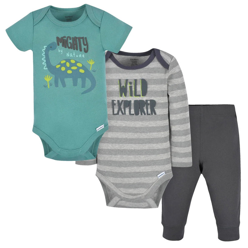 Gerber Childrenswear Mighty Dino 3 pc Set