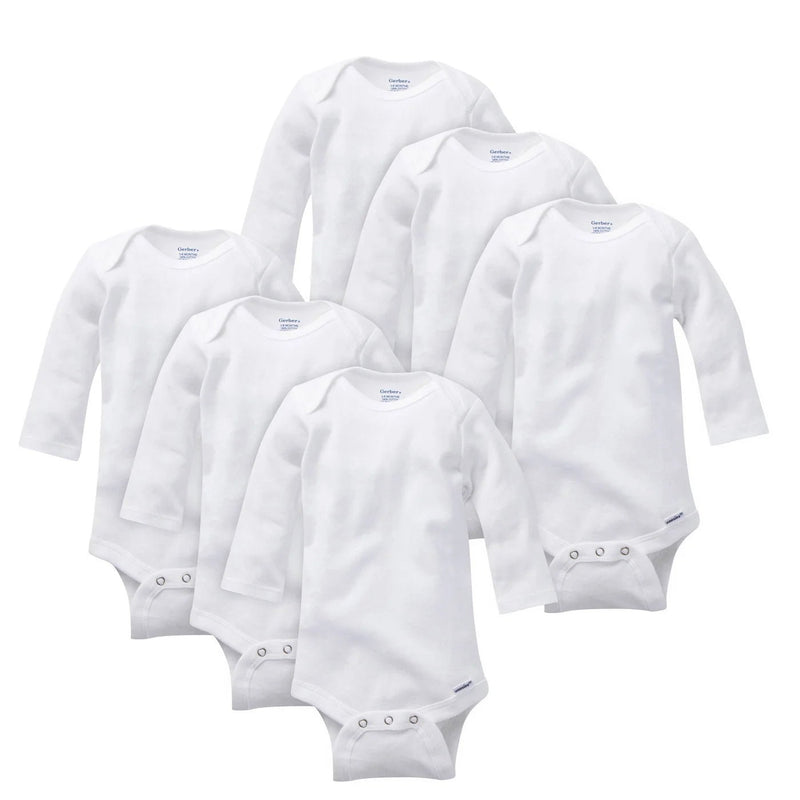 Gerber Childrenswear Neutral Long Sleeve Onesies