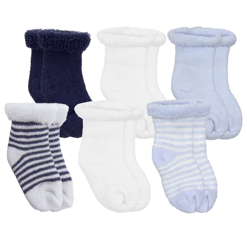 Kushies - Newborn Socks 6 Pk