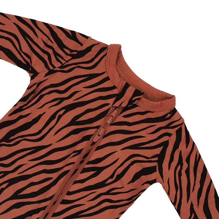 Kyte Baby - Kyte Baby - Zippered Footie in Rust Tiger