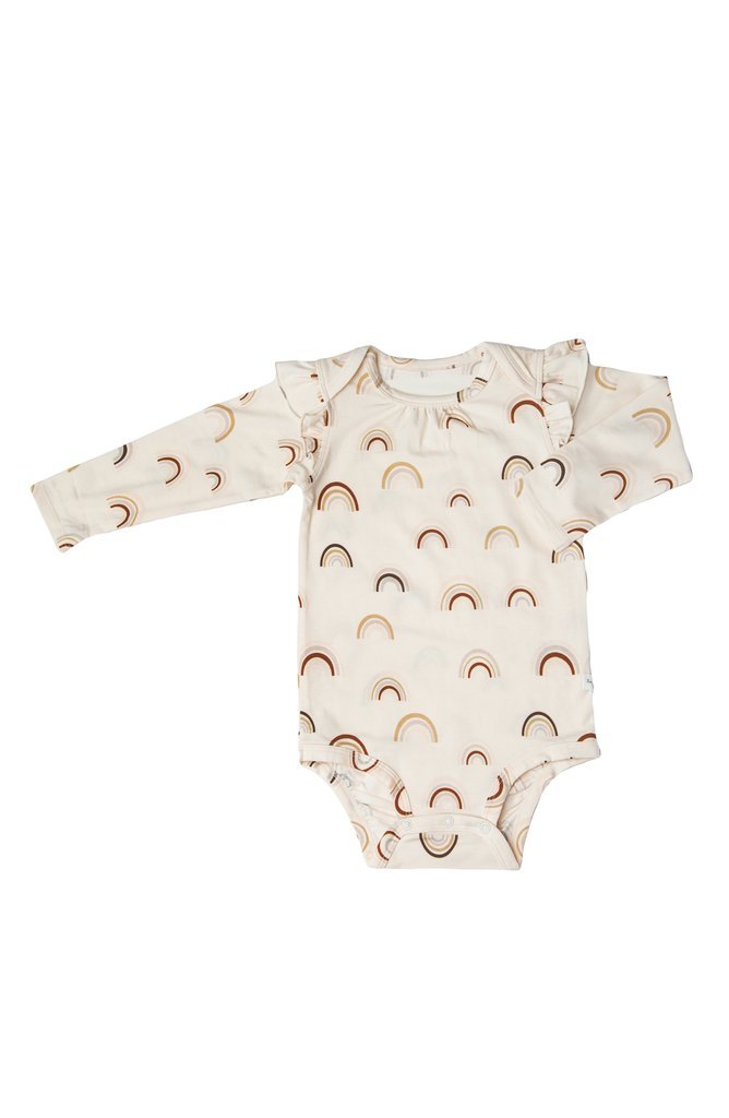 LOULOU LOLLIPOP Long Sleeve Bodysuit Canyon Rainbow