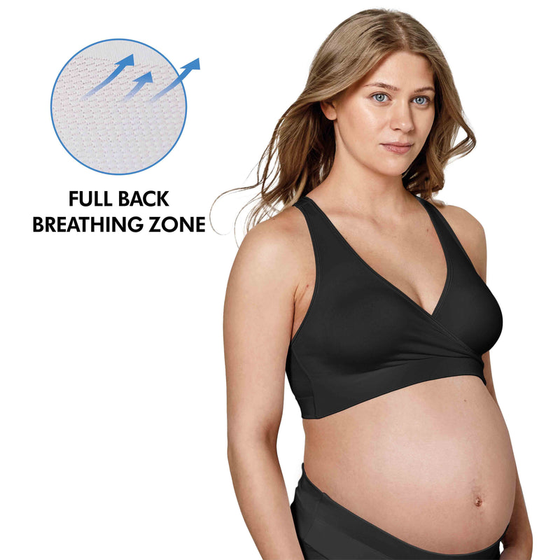 Medela - Keep Cool Sleep Breathable Maternity & Nursing Bra Black