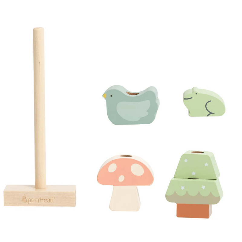 Pearhead Wooden Stacking Toy Woodland Creatures