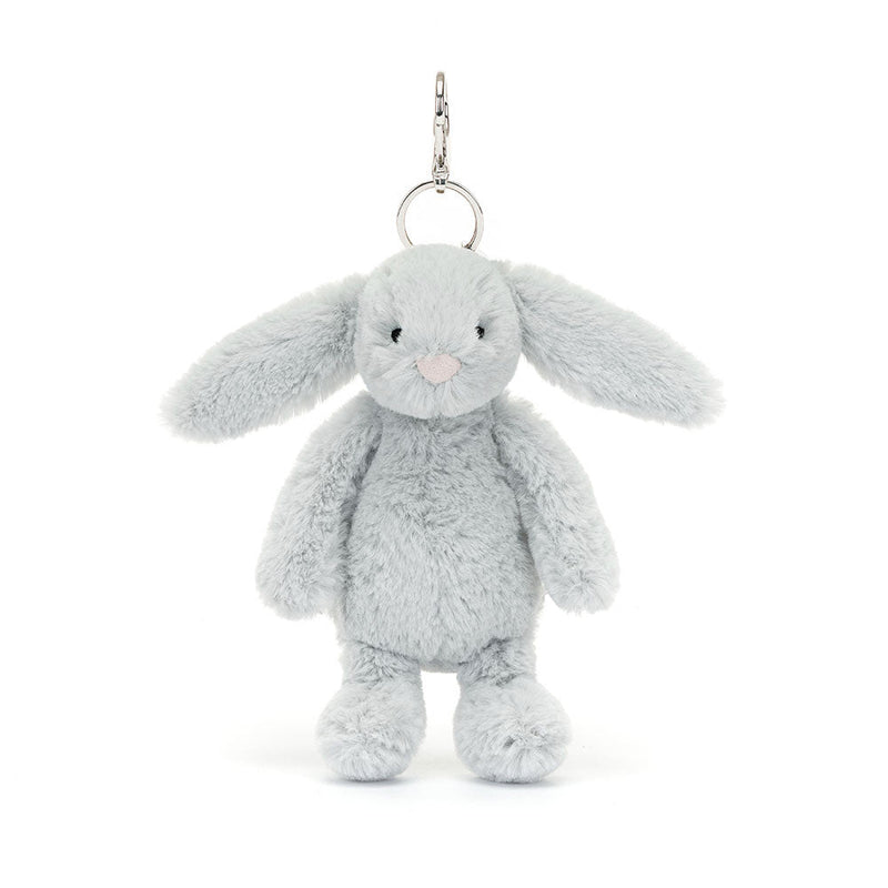 plush toys and stuff animal Jellycat - Bashful Silver Bunny Bag Charm