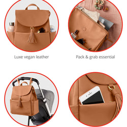 Skip Hop - Greenwich Vari Diaper Backpack - Toffee