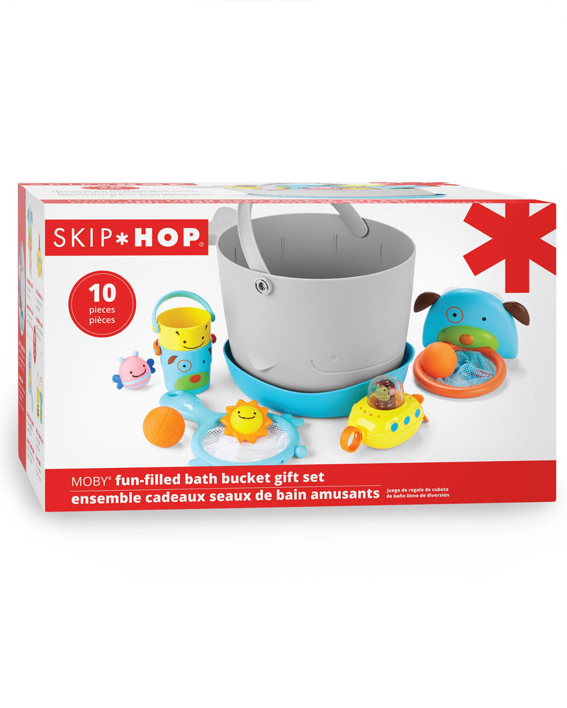 Skip Hop MOBY Fun - Filled Bath Toy Bucket Gift Set