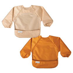 Tiny Twinkle Mess - proof Full Sleeve Bib 2 Pack - 6 - 24M