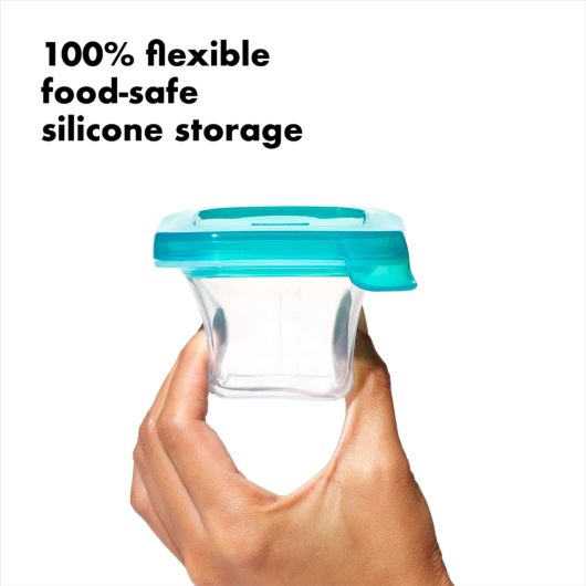 4 oz Baby Blocks Silicone Freezer Storage Containers