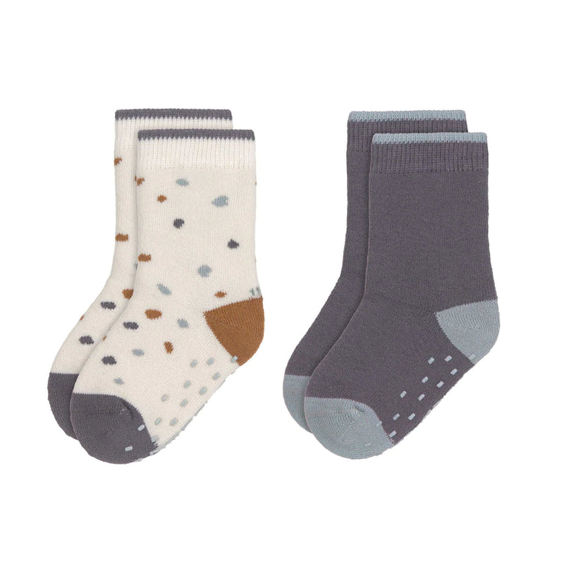 Lot de 2 paires de chaussettes antidérapantes - Tiny Farmer - Bleu