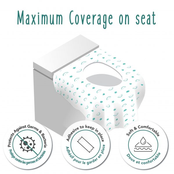 Protections hygiéniques jetables pour toilettes – 10 paquets