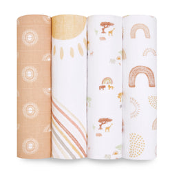 Cotton Muslin Swaddles 4pk