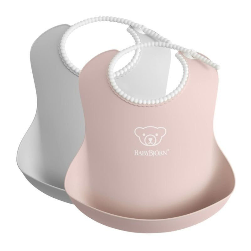 Baby Bjorn - Lot de 2 bavoirs pour bébé - Poudre