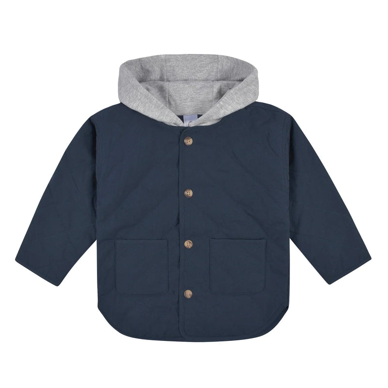 Ensemble veste à capuche matelassée bleu marine pour garçon