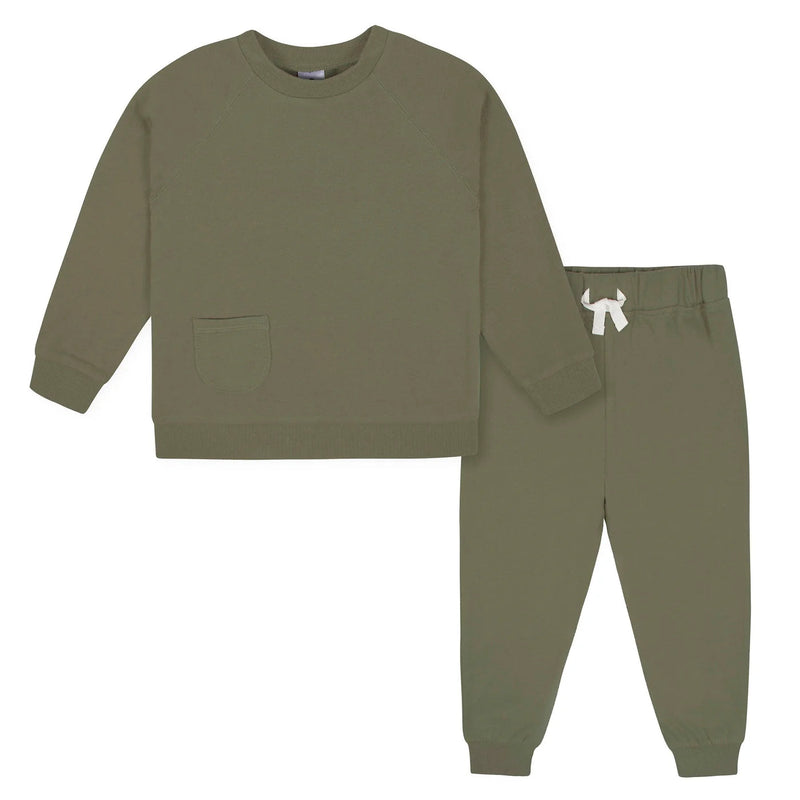 Ensemble 2 pièces pull et jogging vert