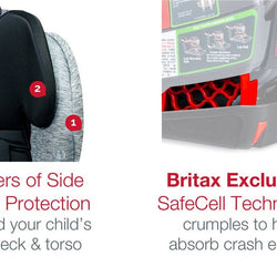 Britax - Siège rehausseur avec harnais ClickTight Grow With You Spark