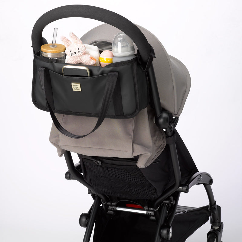 Wander Stroller Caddy Black Matte Leatherette