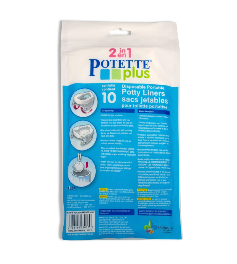 Potette Plus - Doublures jetables pour toilettes portables