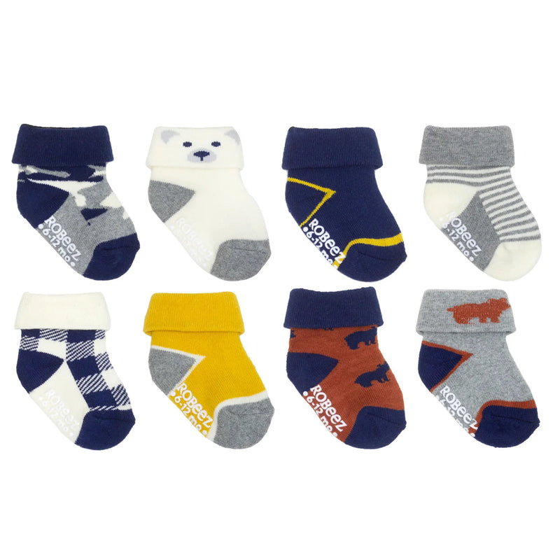 Lot de 8 paires de chaussettes pour bébé – Beary Cute