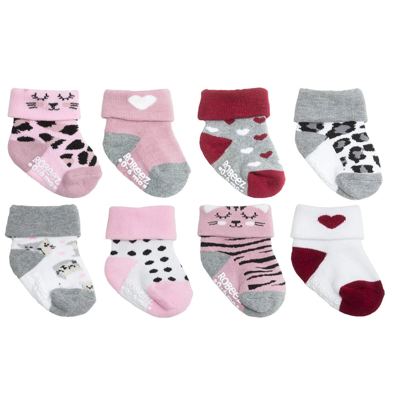 8 Pack Infant Socks - Little Kitty