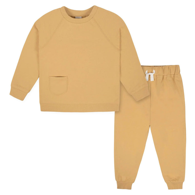 Gerber Childrenswear Yellow Pullover & Jogger Set