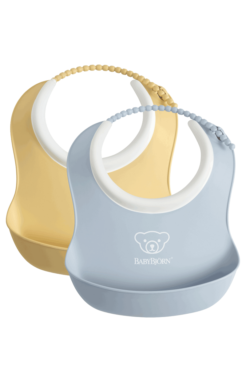 Baby Bjorn - Lot de 2 petits bavoirs pour bébé - Poudre