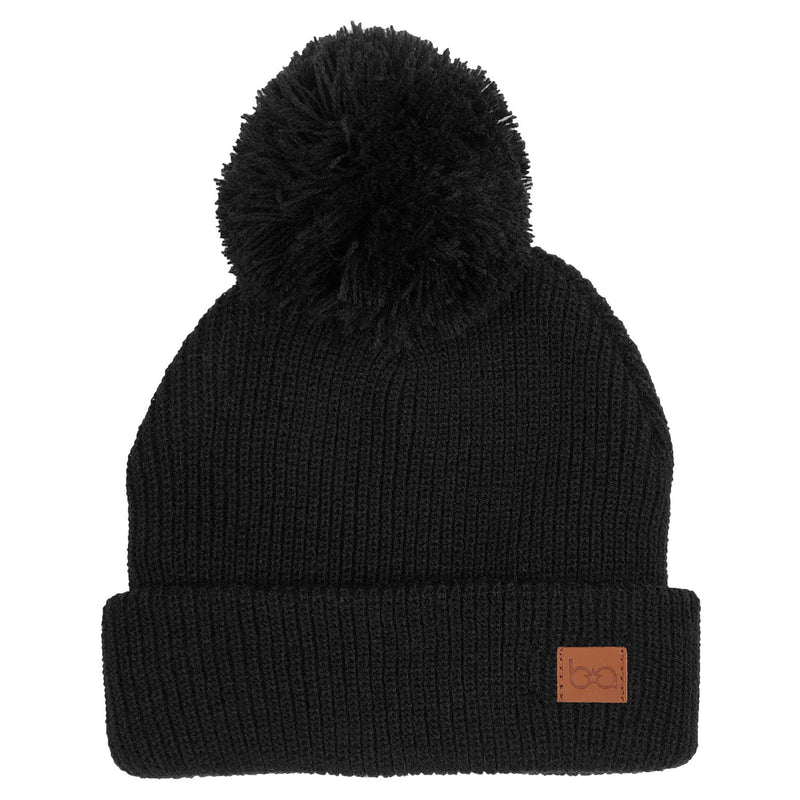 Babyfied Apparel PomPom Toque Black