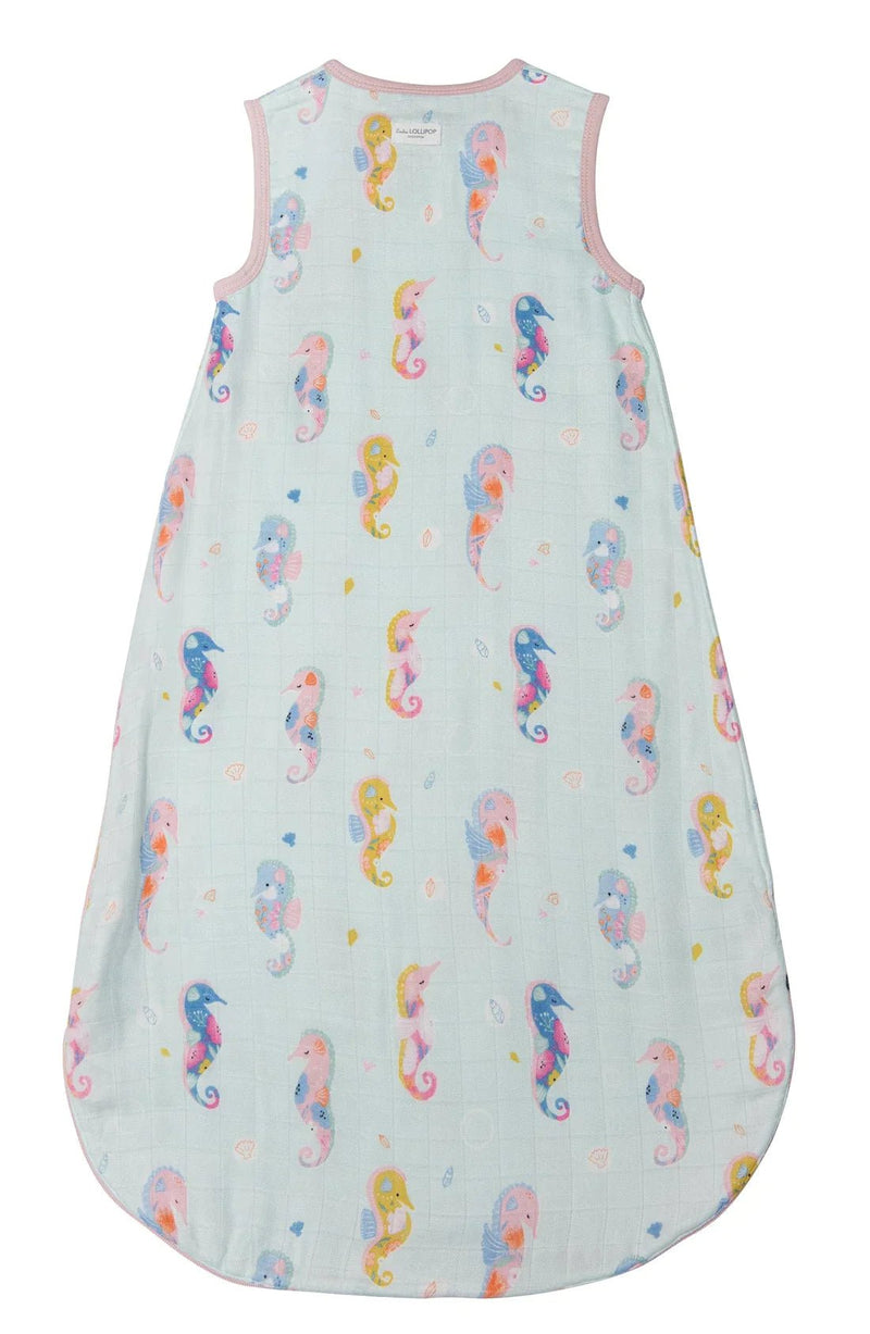 Clothing LOULOU LOLLIPOP - Sleep Bag Lightweight Painterly Seahorse 3 - 12M