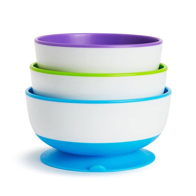 Munchkin Stay Put Suction Bowls - 3pk