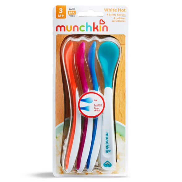 Munchkin White Hot Infant Spoons 4pk