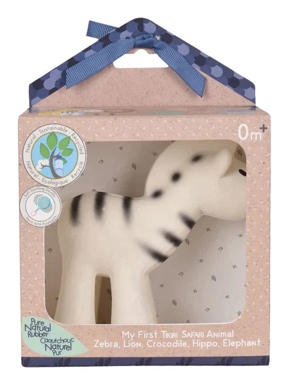 Pacifiers & Teethers tikiri - Zebra Organic Natural Rubber Rattle, Teether & Bath Toy